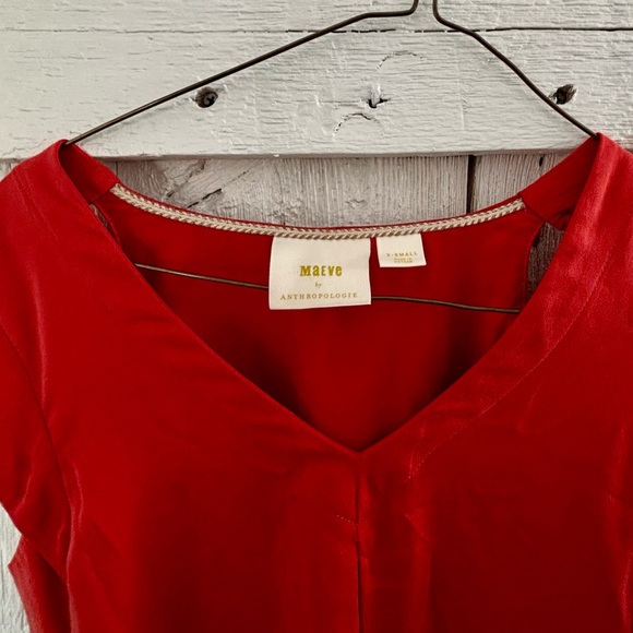 Red Maeve by Anthropologie Tank with Back Cutouts - Picture 3 of 4